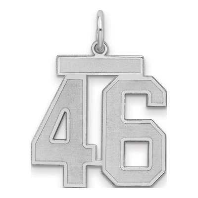 Sterling Silver Number 46 Charm