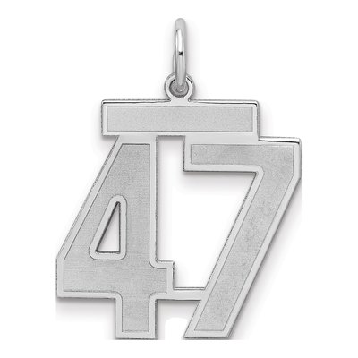 Sterling Silver Number 47 Charm
