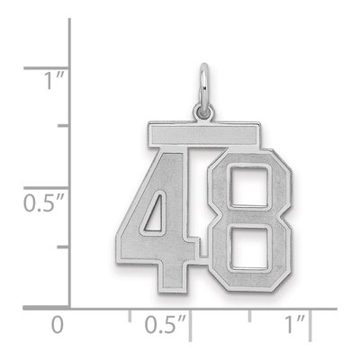 Sterling Silver Number 48 Charm – view 2