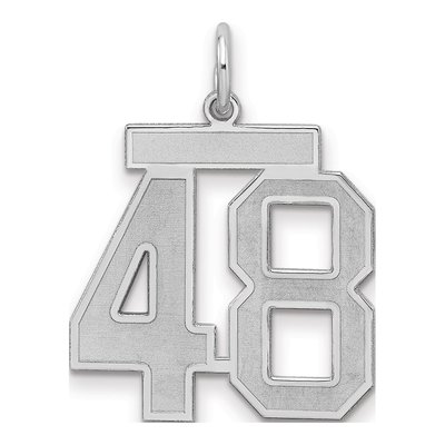 Sterling Silver Number 48 Charm