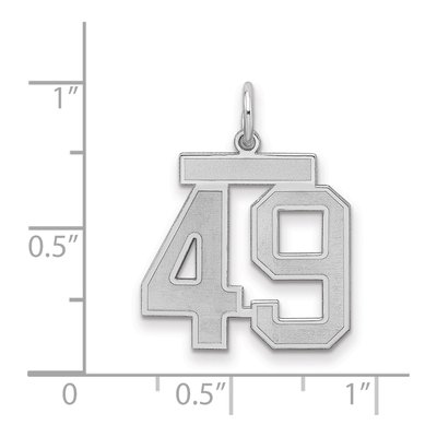 Sterling Silver Number 49 Charm – view 2