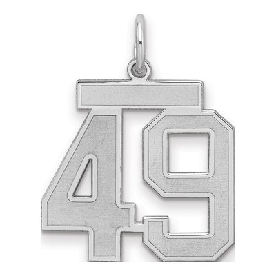 Sterling Silver Number 49 Charm