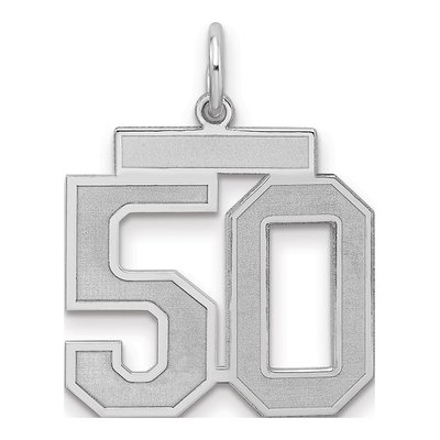 Sterling Silver Number 50 Charm