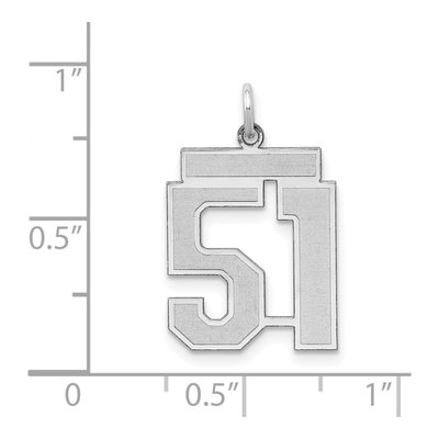 Sterling Silver Number 51 Pendant – view 4