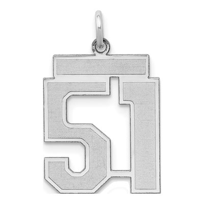 Sterling Silver Number 51 Pendant