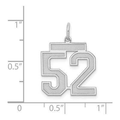 Sterling Silver Number 52 Charm – view 4