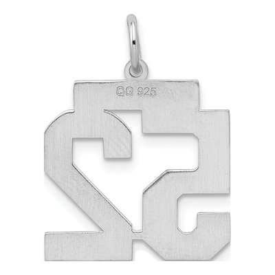 Sterling Silver Number 52 Charm – view 5