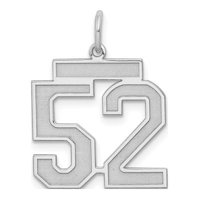 Sterling Silver Number 52 Charm