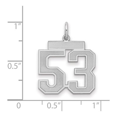 Sterling Silver Number 53 Pendant – view 2