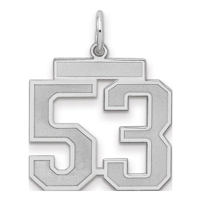 Sterling Silver Number 53 Pendant