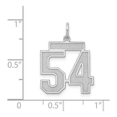 Sterling Silver Number 54 Charm – view 4