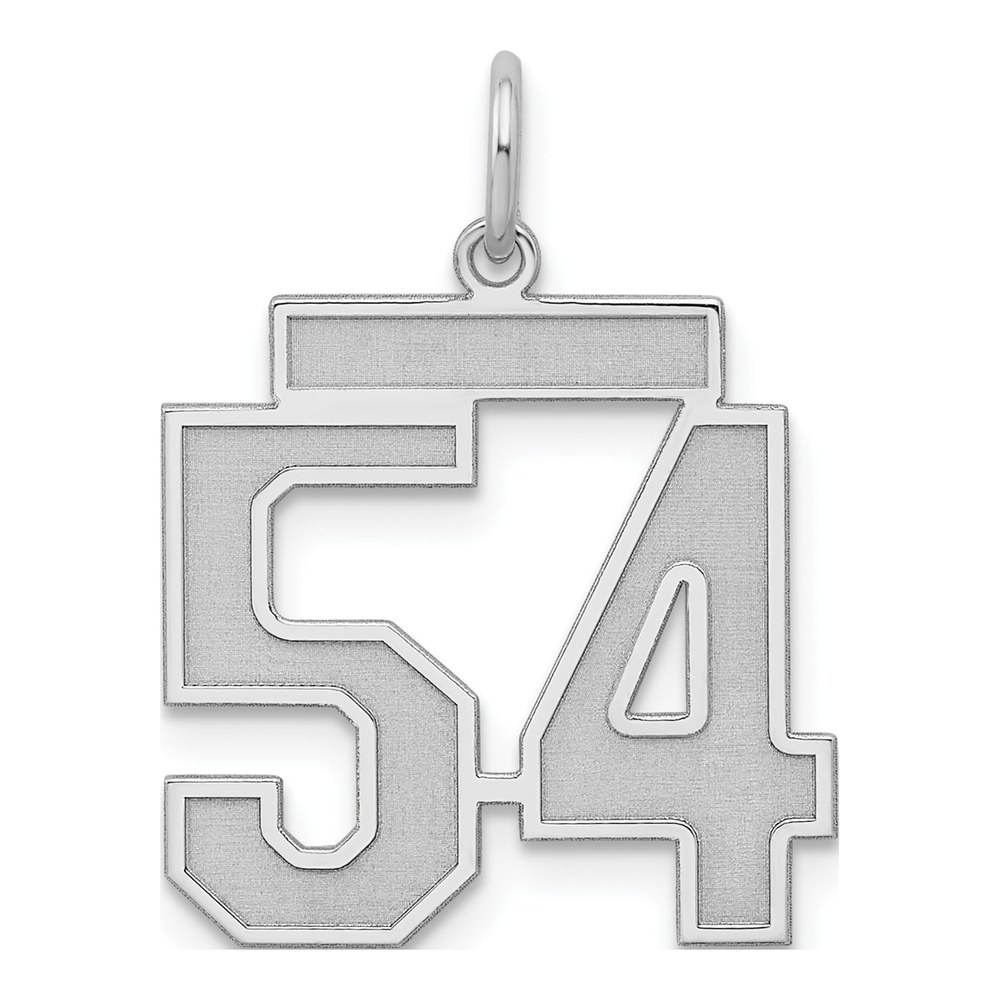 Sterling Silver Number 54 Charm