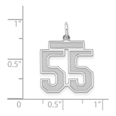 Sterling Silver Number 55 Charm – view 4