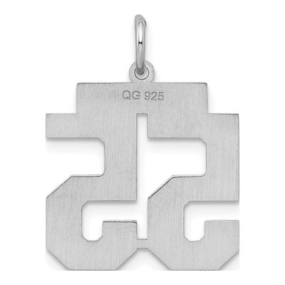 Sterling Silver Number 55 Charm – view 5
