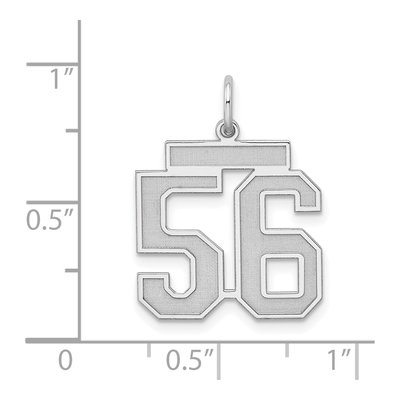 Sterling Silver Number 56 Pendant – view 4