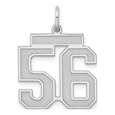 Sterling Silver Number 56 Pendant