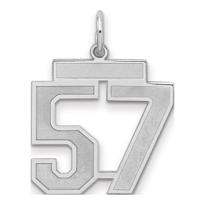 Sterling Silver Number 57 Charm