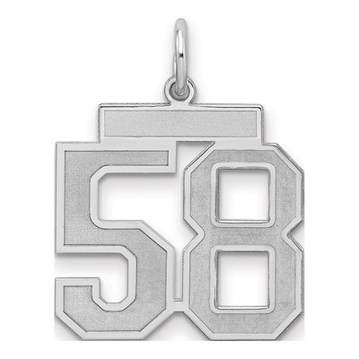 Sterling Silver Number 58 Charm