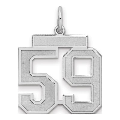 Sterling Silver Number 59 Charm