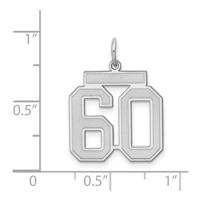 Sterling Silver Number 60 Charm – view 4