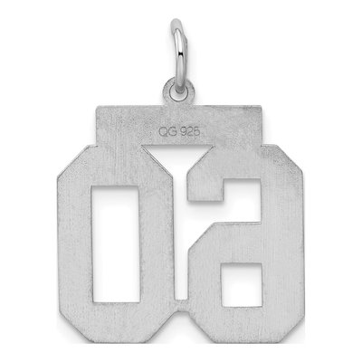 Sterling Silver Number 60 Charm – view 5
