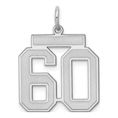Sterling Silver Number 60 Charm