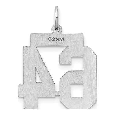 Sterling Silver Number 64 Charm – view 5