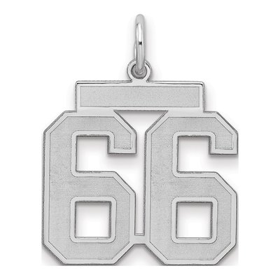 Sterling Silver Number 66 Pendant