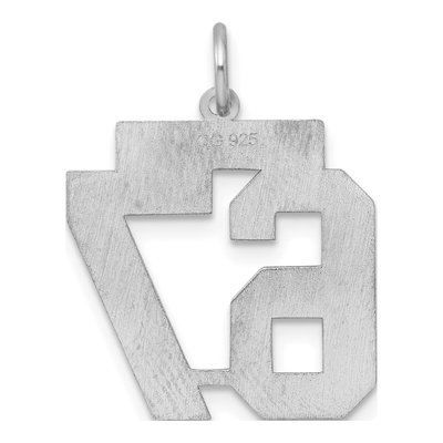 Sterling Silver Number 67 Charm – view 5