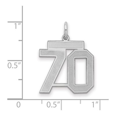 Sterling Silver Number 70 Charm – view 2