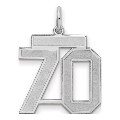Sterling Silver Number 70 Charm