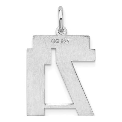 Sterling Silver Number 71 Charm – view 5