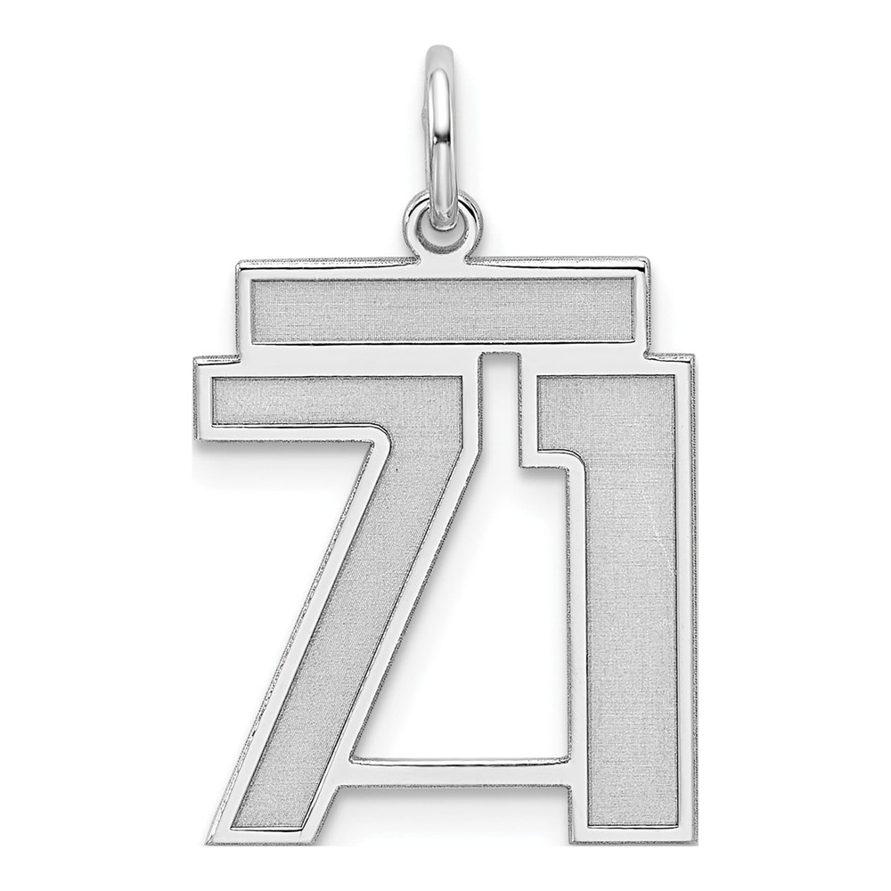 Sterling Silver Number 71 Charm