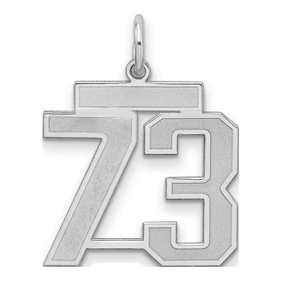Sterling Silver Number 73 Charm