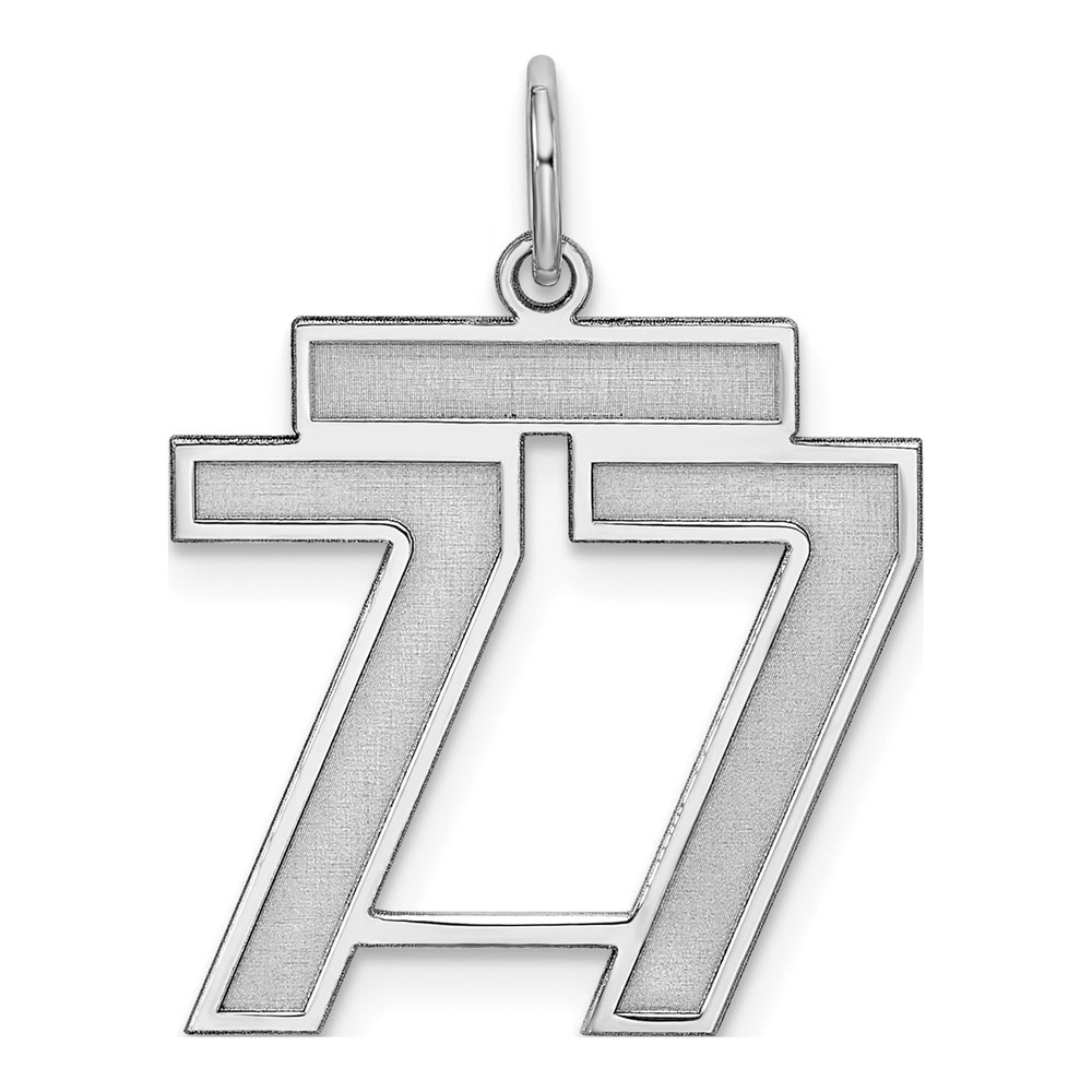 Sterling Silver Number 77 Charm