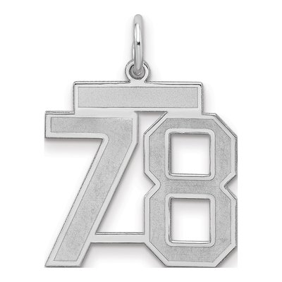 Sterling Silver Number 78 Pendant