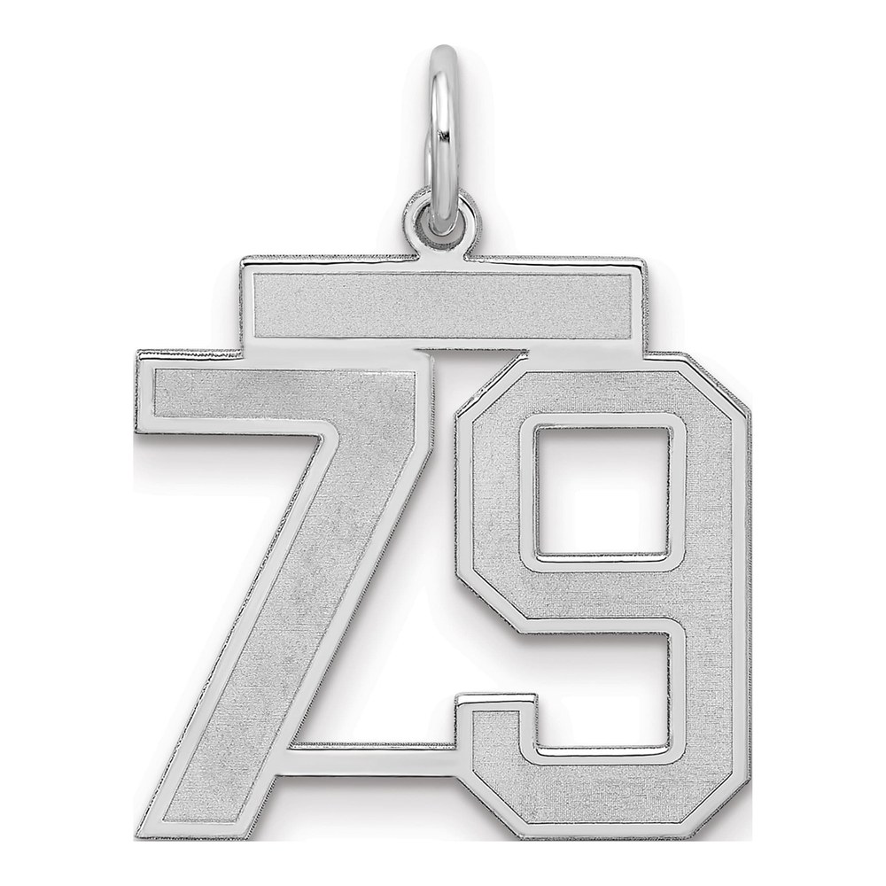 Sterling Silver Number 79 Charm