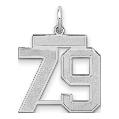 Sterling Silver Number 79 Charm