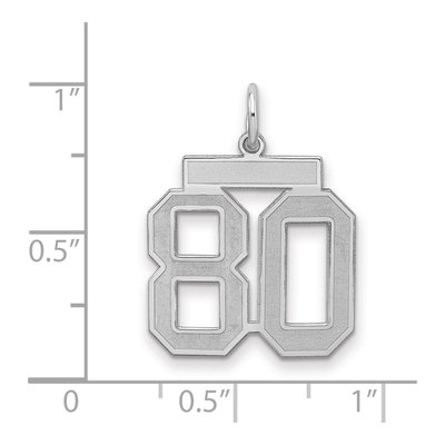 Sterling Silver Number 80 Pendant – view 2