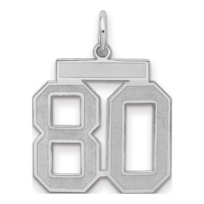 Sterling Silver Number 80 Pendant
