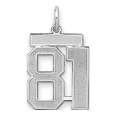 Sterling Silver Number 81 Charm
