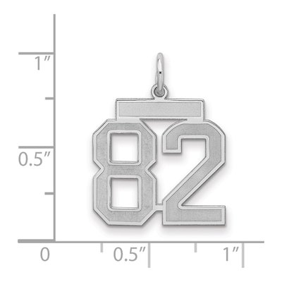 Sterling Silver Number 82 Pendant – view 2