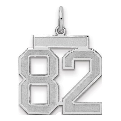 Sterling Silver Number 82 Pendant