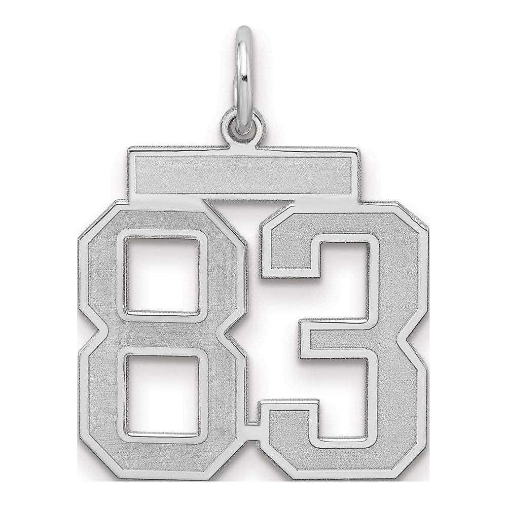 Sterling Silver Number 83 Charm
