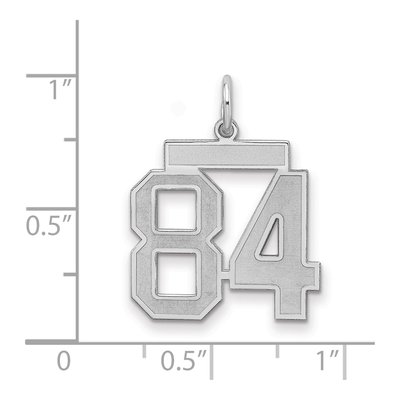 Sterling Silver Number 84 Charm – view 2
