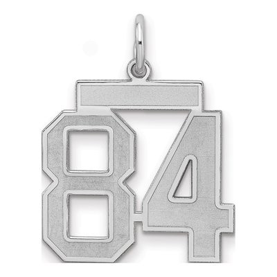 Sterling Silver Number 84 Charm