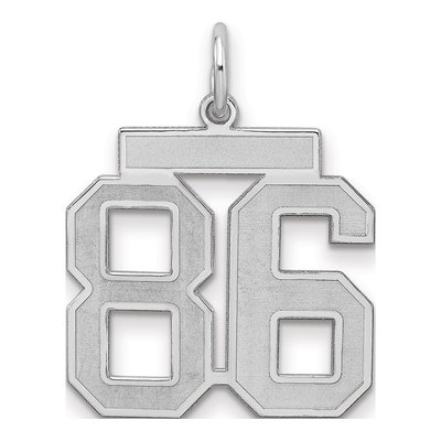 Sterling Silver Number 86 Charm