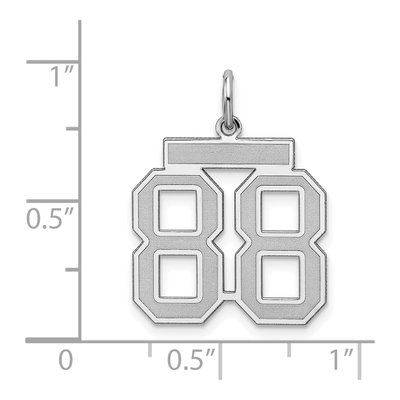 Sterling Silver Number 88 Pendant – view 4