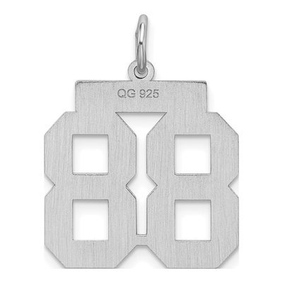 Sterling Silver Number 88 Pendant – view 5