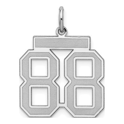 Sterling Silver Number 88 Pendant
